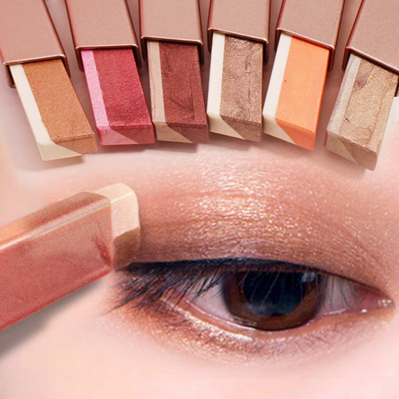 Double Color Glitter Eye shadow Stick