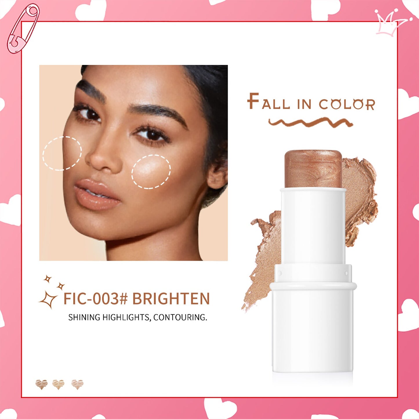 Face Brighten Bronzer highlighter Blush Stick