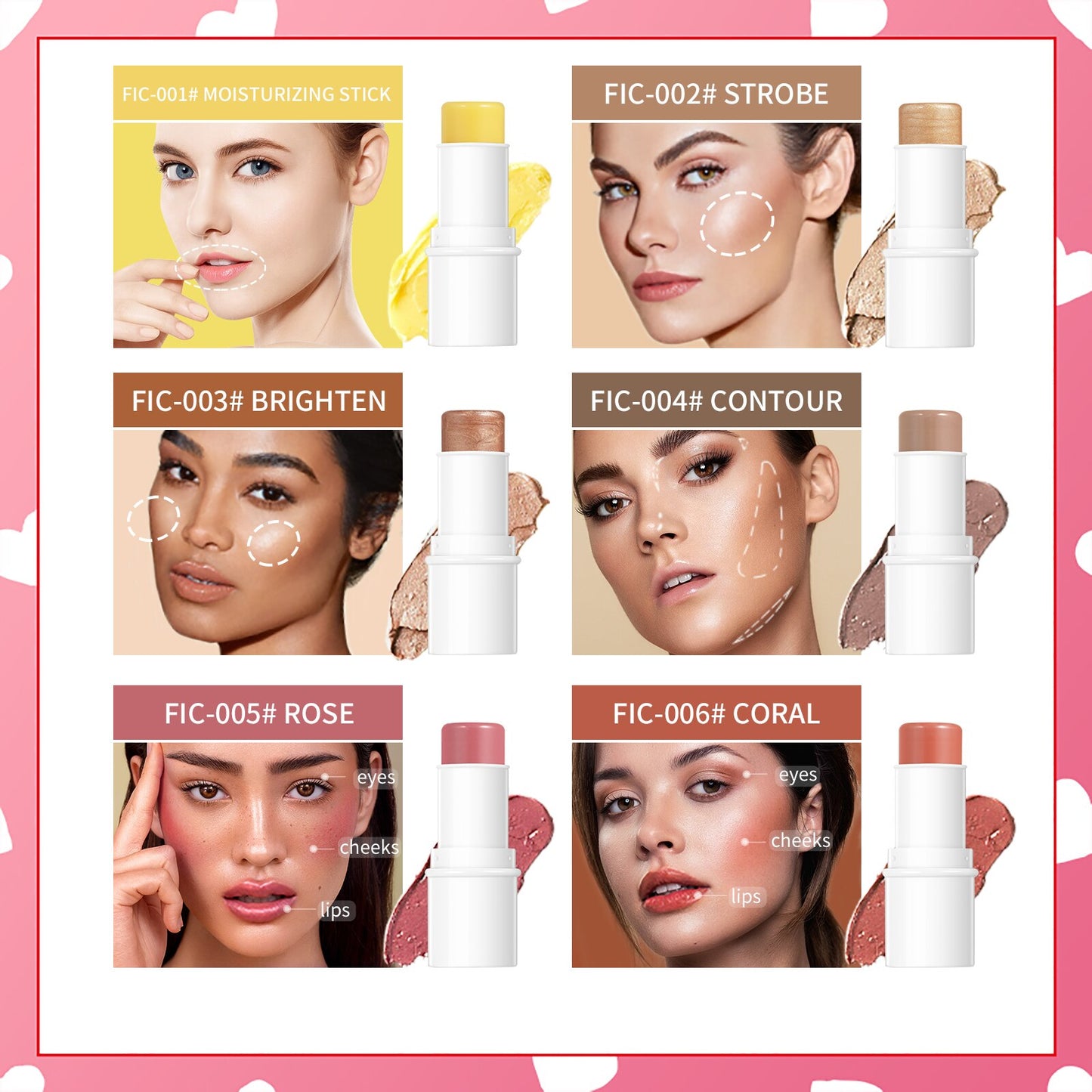 Face Brighten Bronzer highlighter Blush Stick